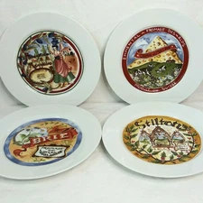 Restoration Hardware RH Ceramic Cheese Plate Set of 4 Vintage Y2K Luncheon