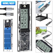 New M.2 SSD Case NGFF NVMe SATA SSD Hard Drive Enclosure USB 3.1 Gen 2 10 Gbps