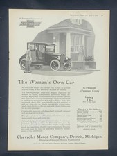 Magazine Ad - 1924 - Chevrolet Motor Cars - Detroit Mi - 4 Passenger Coupe Magazine Ad - 1924 - Chevrolet Motor Cars - Detroit Mi - 4 Passenger Coupe