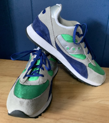 Saucony Shadow 6000 Sneaker Grey|Blue|Green Mens 7M Colorful Retro Shoes