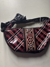 Vera Bradley ELEGANT BLACK PIROUETTE Frill Shoulder Tote Handbag Purse NWT