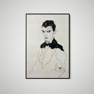 Egon Schiele - Self-Portrait - Art Print on Paper or Canvas