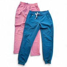 Lot of 2 Figs Women's Scrub Work Pants Jogger Size S Technical Collection