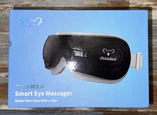 Klobela Smart Eye Massager Mask Grey Black 5 Massage Type Hot Compress Bluetooth
