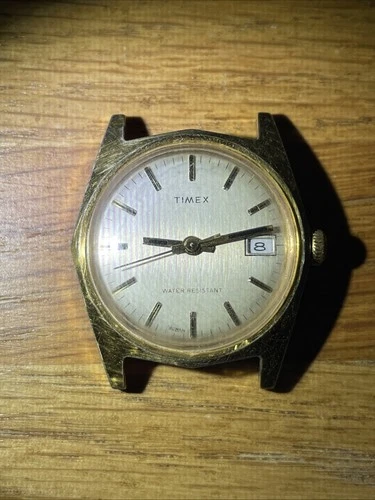 Vintage Rare Mens Timex Marlin 24560 02578 Winding Date Watch Runs