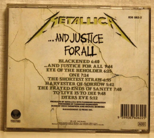 Metallica - ...And Justice For All (CD 1988) FREE POSTAGE - image 2 of 4