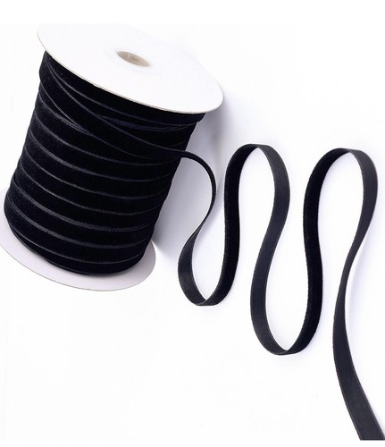3 X Single Face VELVET Ribbon 50 Yd Rolls Crafts Choker Bows Brown Black 3/8" W - Picture 6 of 7