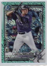 2021 Bowman Chrome Prospects Aqua Shimmer Refractor 52/125 Colton Welker 4f5