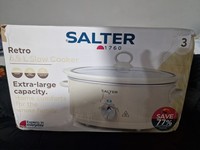 Salter Retro 6.5L Slow Cooker 3 Heat Settings