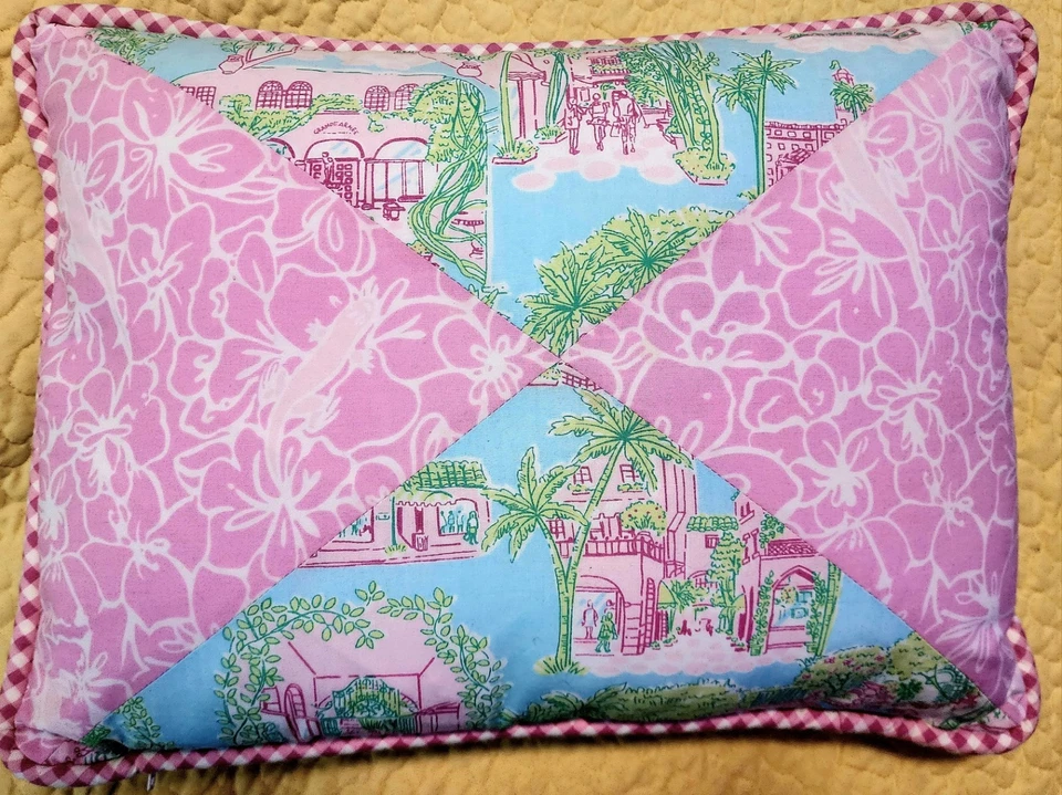Lilly Pulitzer Grand Armee The Breakers Vtg Custom 12X16 Pillow Piped Trimmed  - Image 2 of 4