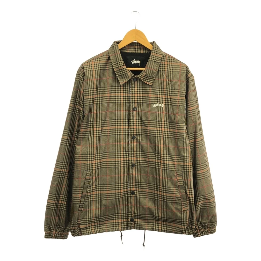 STUSSI STUSSY 2019AW PLAID COACH JACKET Tartan Check L Multicolore Usato0