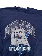 Vintage 90s Penn State University Graphic Crewneck Sweatshirt Navy Blue XL