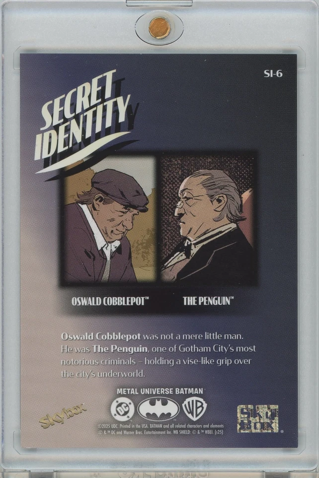 2025 SkyBox Metal Universe Batman The Penguin SSP Secret Identity (I:2 CASE AVG) - Image 3 of 3
