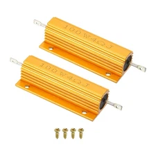 100W 4 Ohm Aluminum Shell Resistor Housing Resistor with Screws 2Set