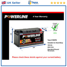 EFB Battery fits MASERATI LEVANTE QUATTROPORTE GRECALE MC20 019 EFB New