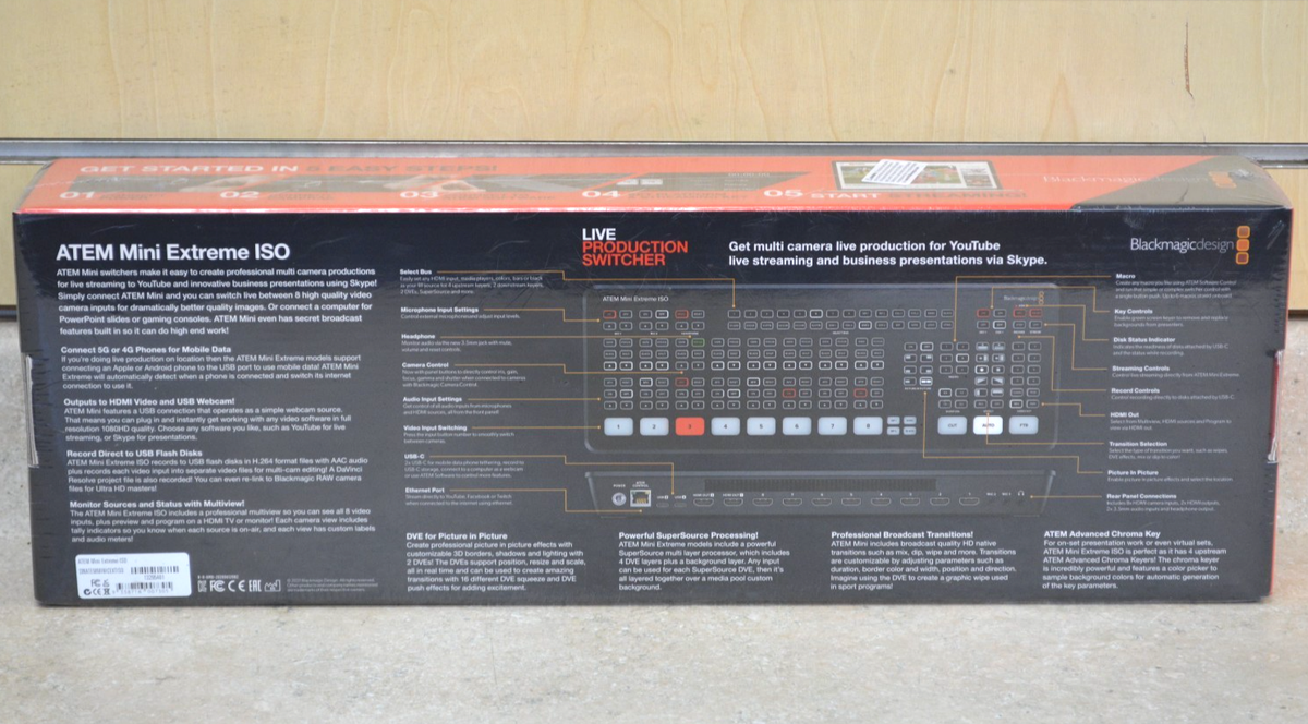 Blackmagic Design ATEM Mini Extreme ISO *New* FREE SHIPPING