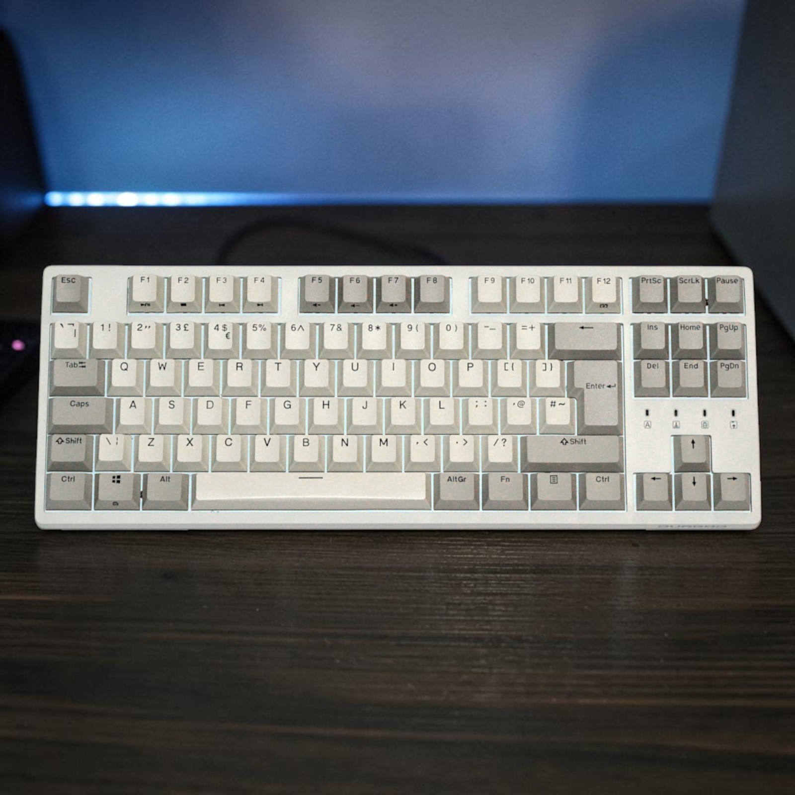 Durgod Mechanical Keyboard Taurus K320 TKL Cream White Cherry MX Clear UK Layout