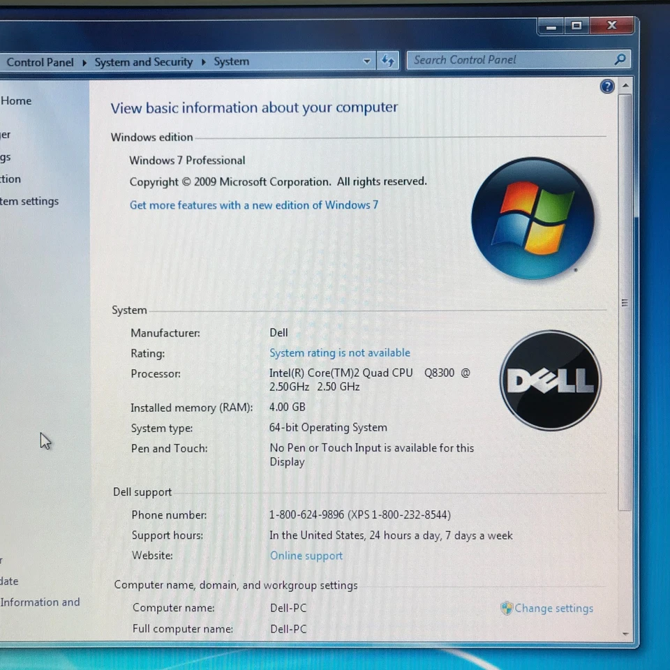 Dell Studio PC for Retro Gaming Core 2 Quad 2.50GHz 4GB RAM (Windows 7 Pro) - Image 2 of 4