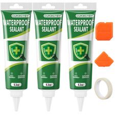 15.6 Oz Silicone Caulk 3 Pack 5.2 Oz Squeeze Tube Waterproof Silicone Sealant