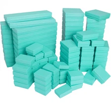 BULK Teal Blue Jewelry Boxes Teal Blue Cotton Filled Gift Boxes -Wholesale