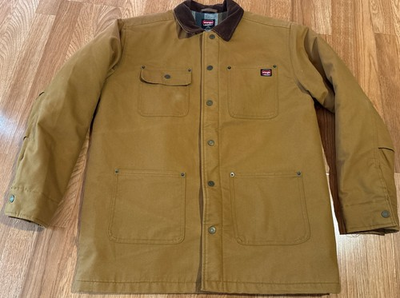 #ad #ad Wrangler Denim Work Wear Jacket Men’s Med Blanket Lined Chore Coat Duck Brown $30.00