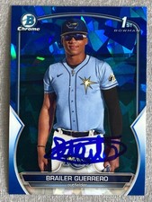BRAILER GUERRERO AUTOGRAPH 2023 BOWMAN CHROME SAPPHIRE #BCP-240 TRADING CARD