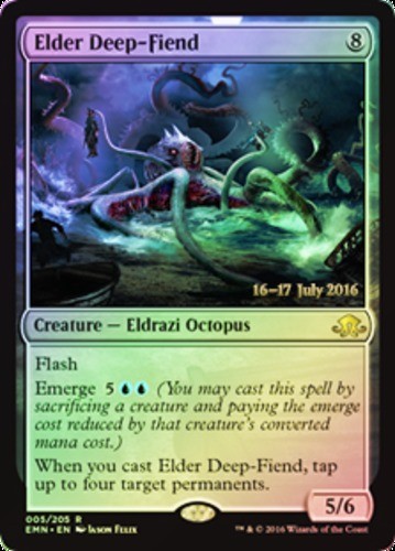 Unique & Misc Promos Elder Deep-Fiend - Foil - Prerelease Promo x1 Moderate Play