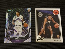 Ace Bailey 2025-26 Topps Collector's Wave Holofoil SP RC + Chrome Retro Rookie