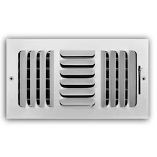 12 In. X 6 In. 3-Way Fixed Curved Blade Wall/Ceiling Register