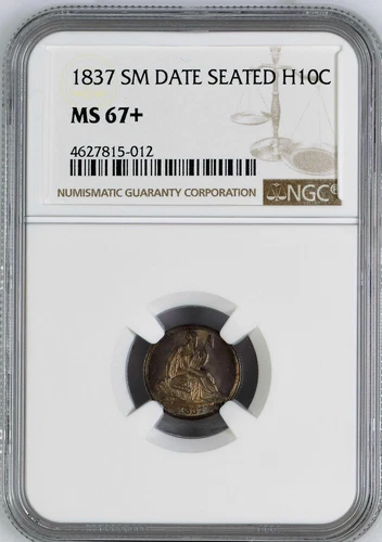 1837 LIBERTY SEATED H10C NGC MS 67+