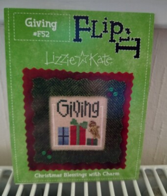 LIZZIE KATE FLIP IT ''GEBEN'' WEIHNACHTSSEGEN BEZAUBERTE KREUZSTICHKARTE (F52)