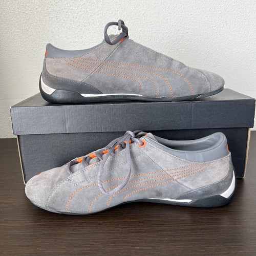 Vintage Rare Puma Repli Cat II Driving Shoes Grey Orange Suede Men’s Size US 9 - Bild 6 von 15