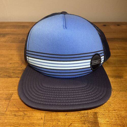 Oneill mens baseball trucker hat snapback mesh blue stripes