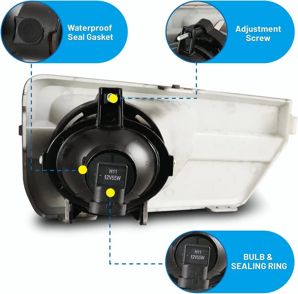 Kit de luces antiniebla de conducción para GMC Acadia 2013-2016 lente transparente con interruptor Foto 3 de 4