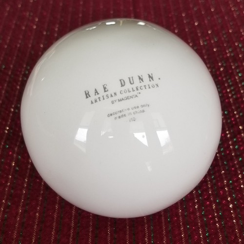 RAE DUNN 2019 Ornament by Magenta 3 -3/4" across - ivory - Picture 4 of 4