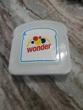 Wonder Bread Sandwich Holder Keeper Container Snack Hostess 2010 Plastic