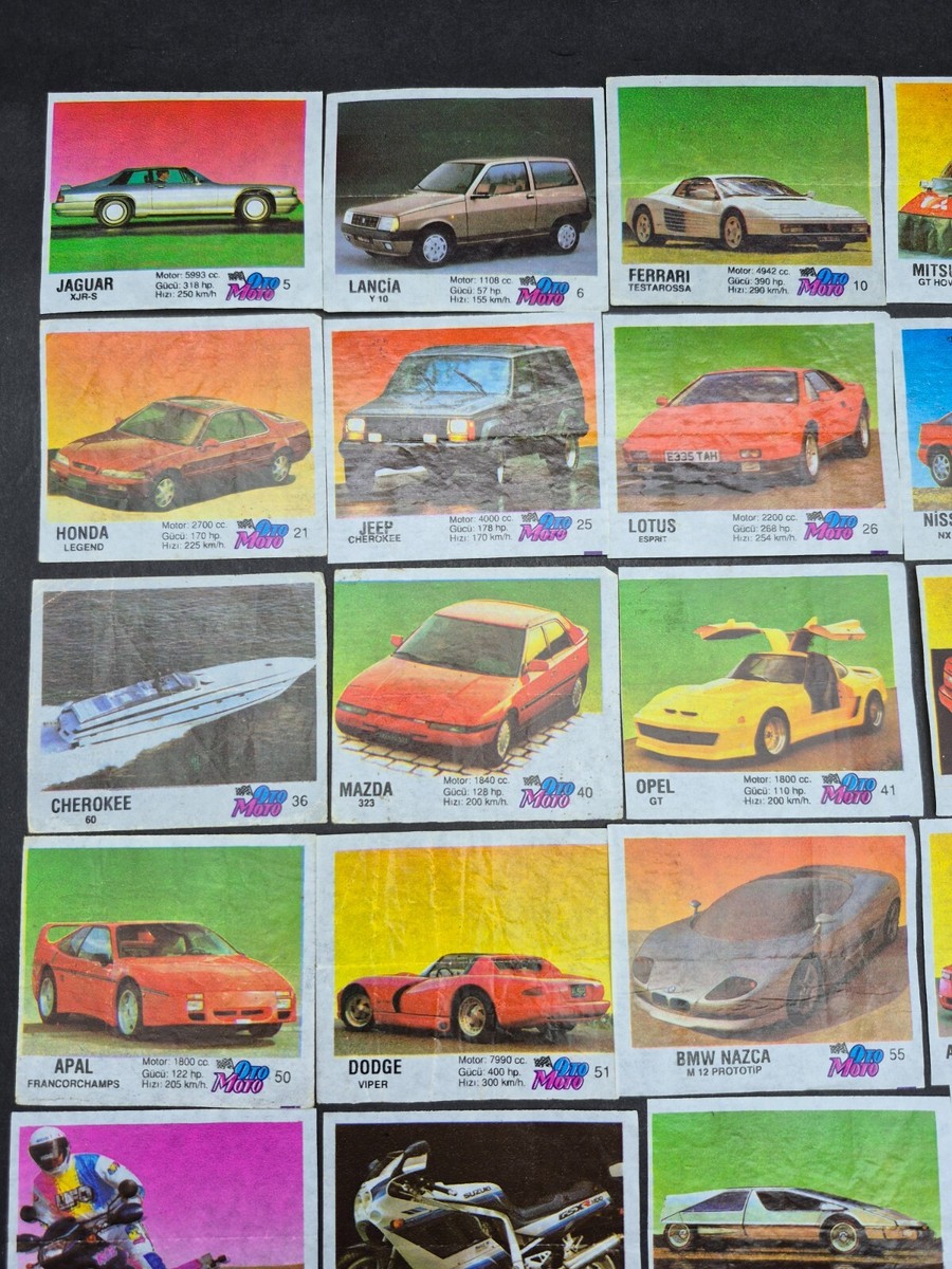 OTOMOTO COLLECTION 34pcs. chewing gum, chewing gum wrappers