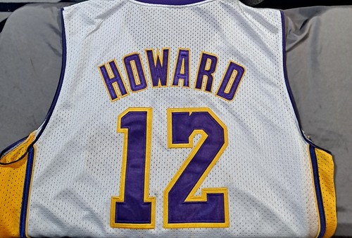 Adidas Los Angeles Lakers Dwight Howard #12 White Stitched Mesh Jersey Size XL - Picture 4 of 11