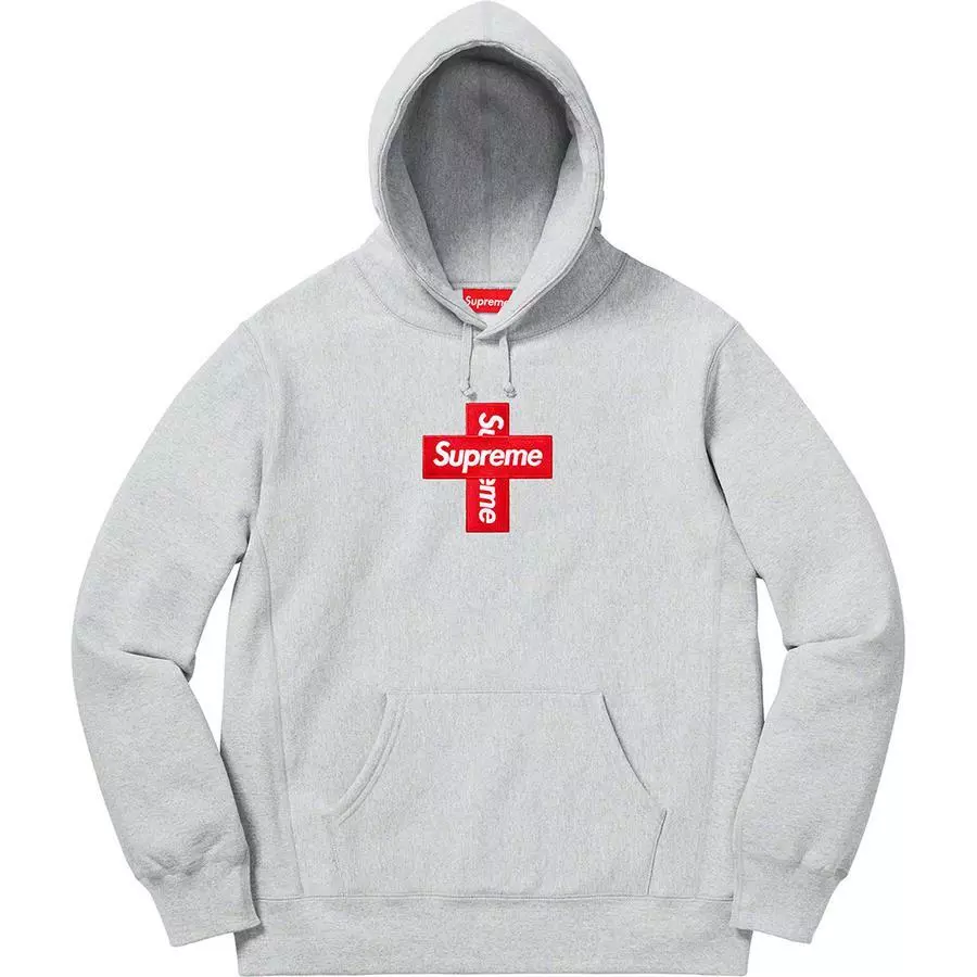 Supreme box logo cross hooded /Black