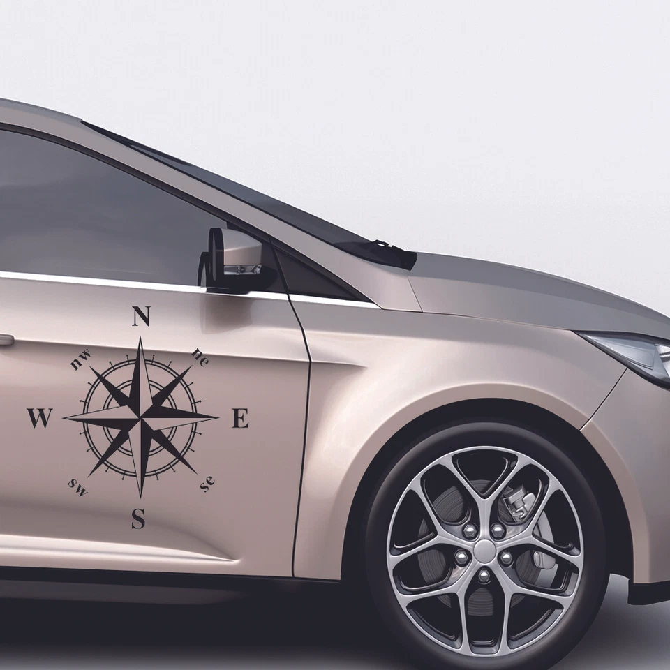 Calcomanía adhesiva gráfica para capó navegación brújula coche cámper furgoneta RV decoración Foto 3 de 4
