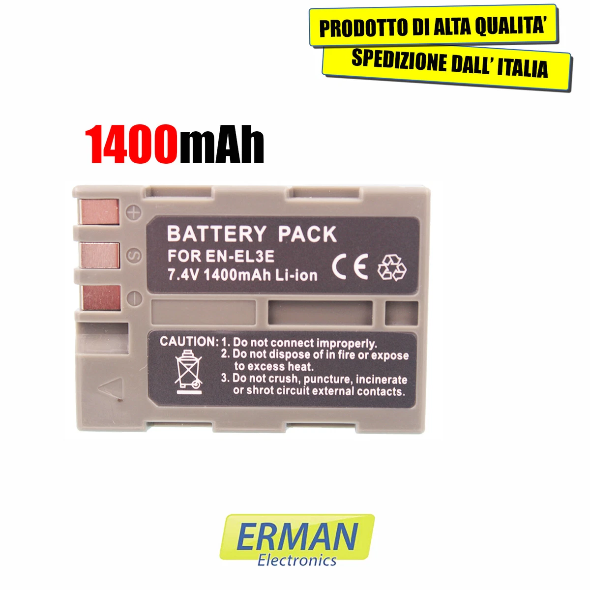 CELLONIC 2x Batteria per Fotocamera Compatibile con Nikon Coolpix 5000, Coolpix 5700, Coolpix 4500, EN-EL1 – (750mAh, 7.4V