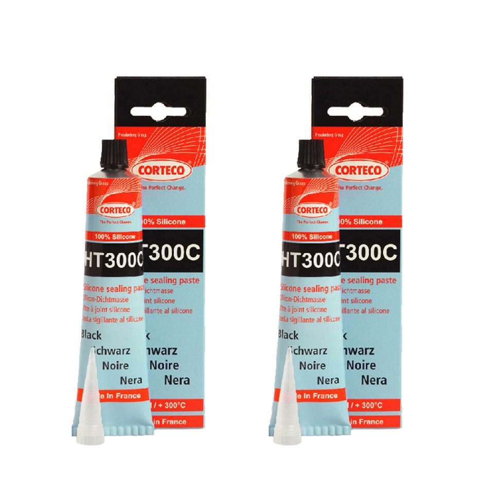 CORTECO HT300C Kit 2 Tubos Pasta A Articulación Silicona Negro + 300 ...