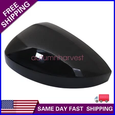 1 × Gloss Black Left RearView Mirror Cover For Volkswagen Tiguan 2018 - 2022 NEW