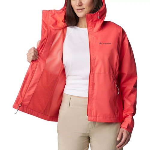 NWT$80 Columbia Women's Hikebound Short Jacket Raincoat Size XS Juicy - Picture 3 of 6