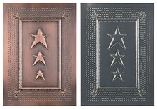 4 PUNCHED TIN PANELS Handcrafted Vertical Cou...