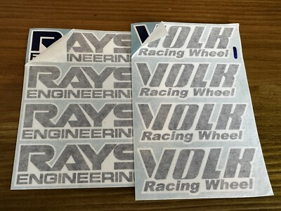 Satz 4x Strahlentechnik / Volk Racing TE37 Felgenaufkleber Aufkleber. FELGEN AUFKLEBER