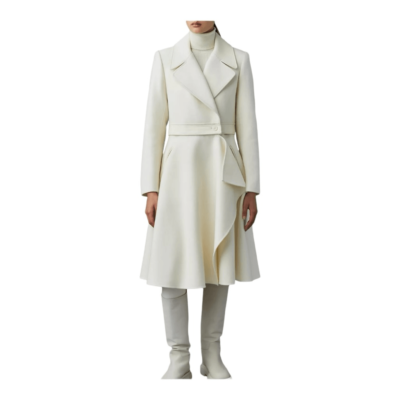 mackage rose wool and leather coat