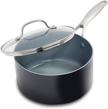 GreenPan Valencia Pro Ceramic Nonstick Covered Sauce Pan, 2 Quart * NEW *
