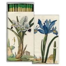 Iris Set of 3 Large Matchboxes with Wooden Matches