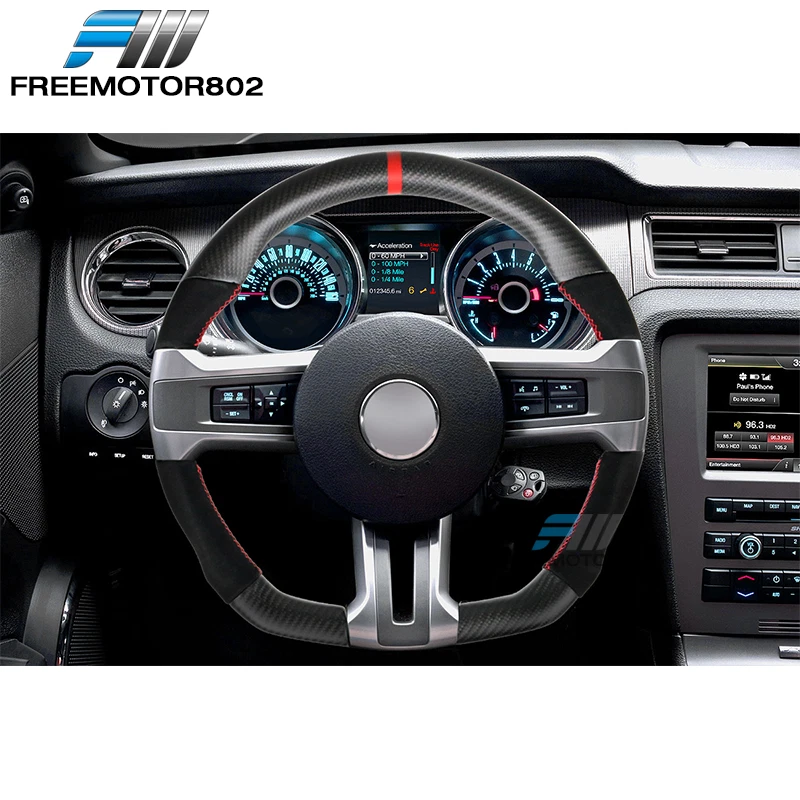 Se adapta a volante mate CF&Alcantara 10-14 con puntada roja e indicador Foto 2 de 4